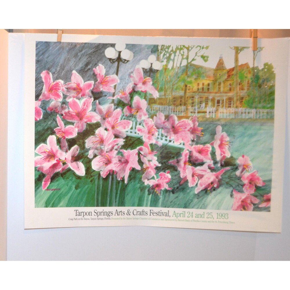 Vintage Florida Art Fair Poster 1993 Tarpon Springs
